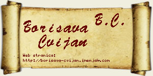 Borisava Cvijan vizit kartica